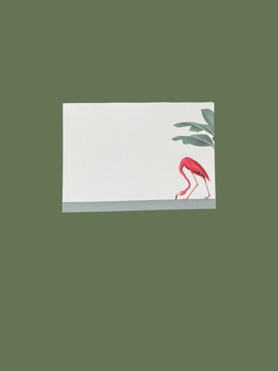 Darwin's Menagerie "Foraging Flamingo" Notecard Set with Laid Envelopes