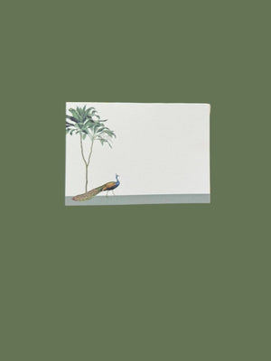 Darwin's Menagerie "Strutting Peacock" Notecard Set with Laid Envelopes