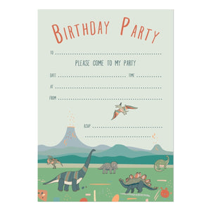 Dinosaur Birthday Party Invitations - Mustard and Gray Ltd