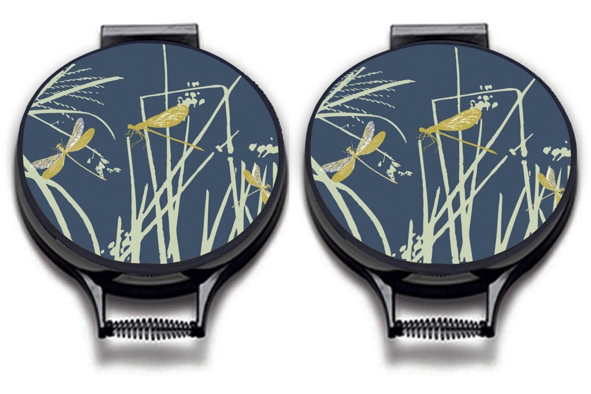 Dragonfly Circular Hob Covers - Mustard and Gray Ltd