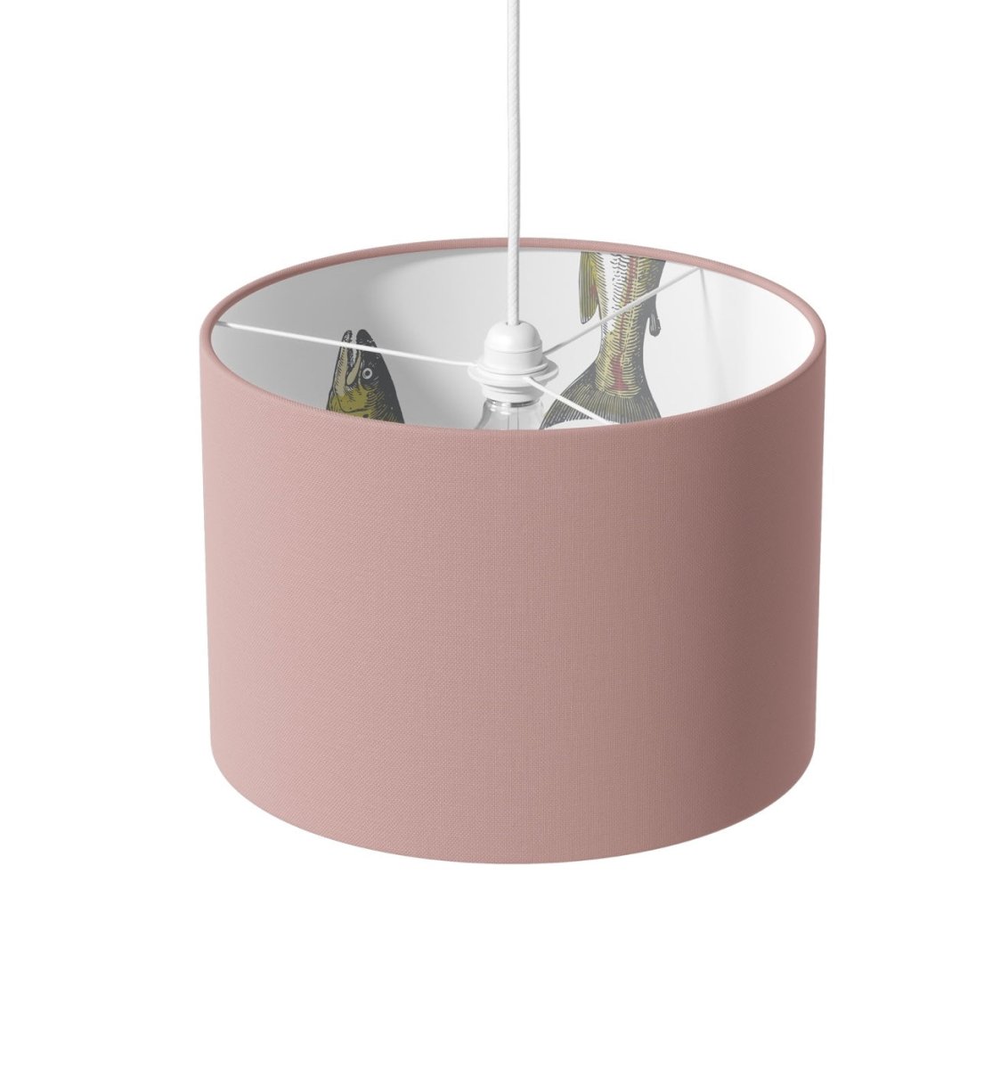 Dusky Pink & Salmon Lamp Shade - Mustard and Gray Ltd