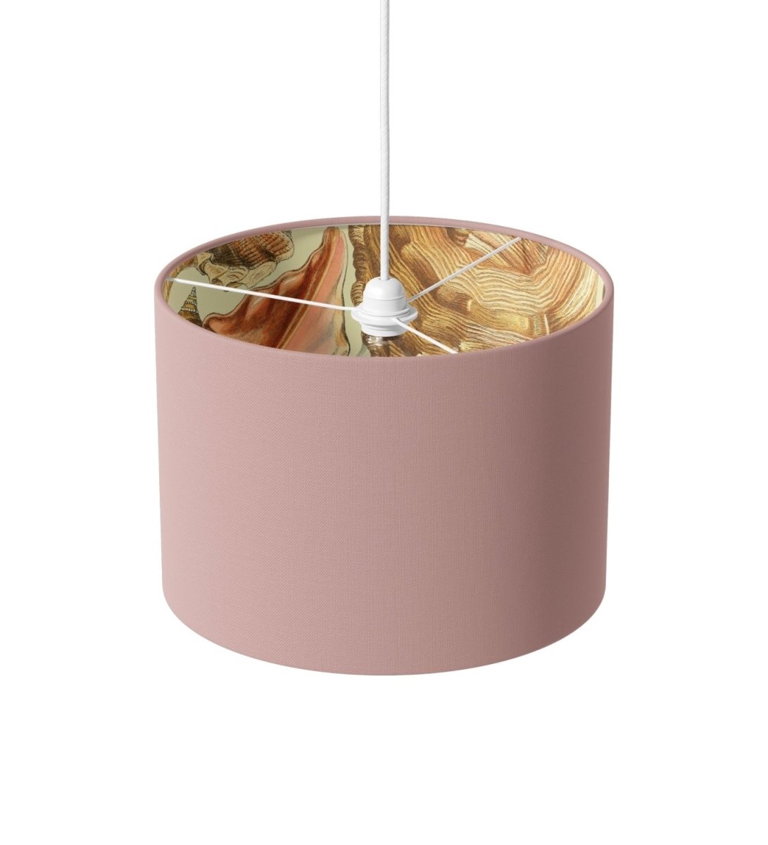 Dusky Pink & Shell Lamp Shade - Mustard and Gray Ltd