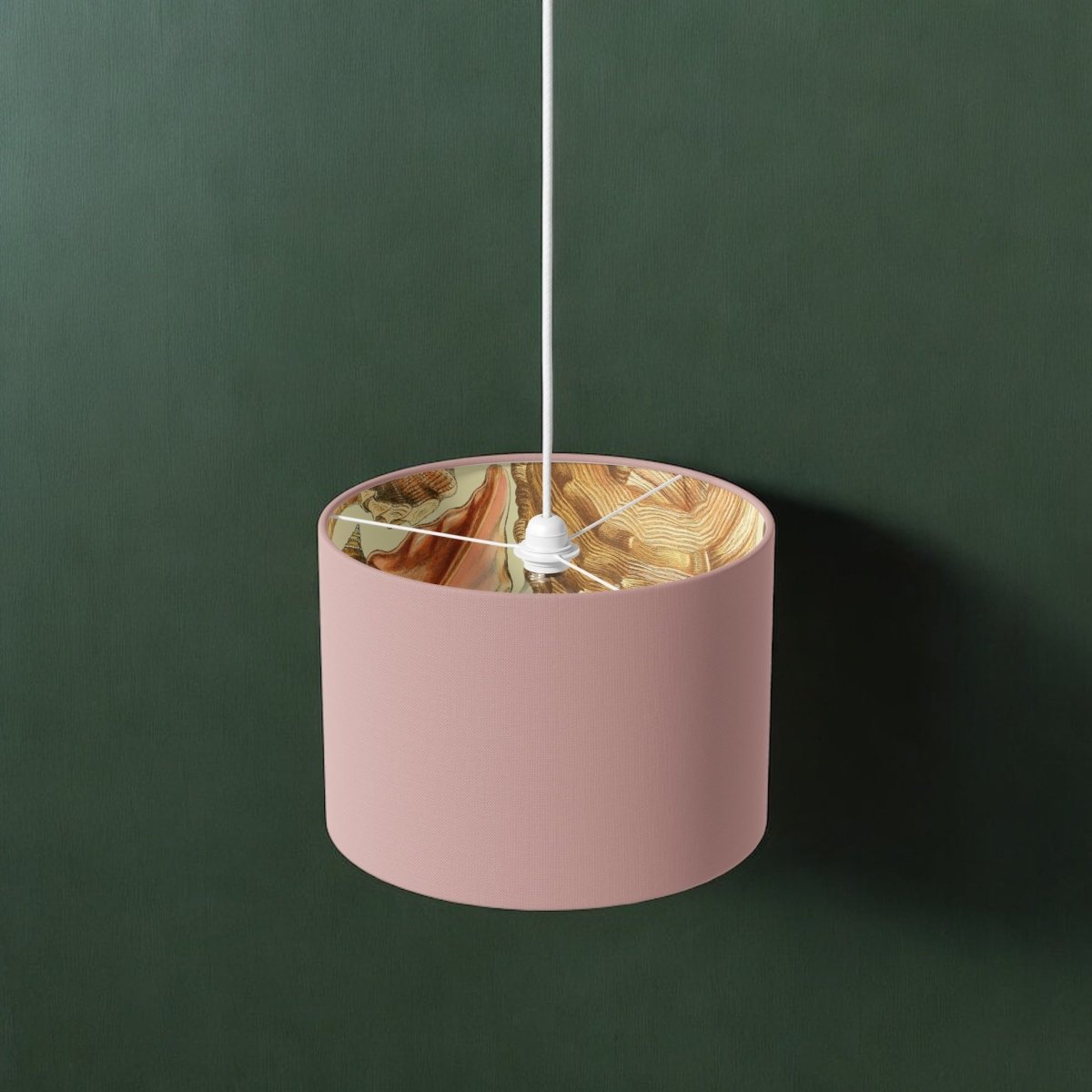 Dusky Pink & Shell Lamp Shade - Mustard and Gray Ltd