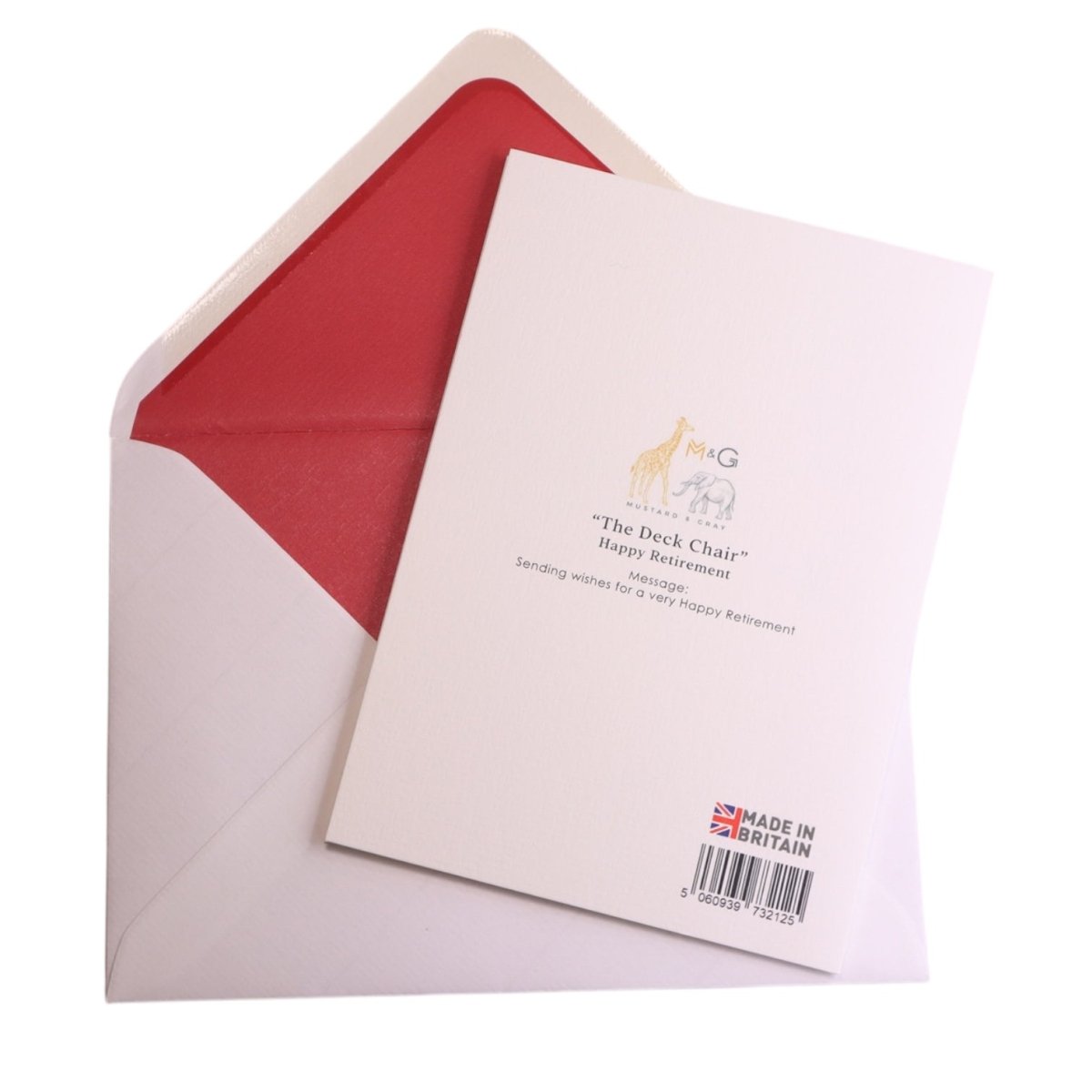 a white envelope with a red envelope and a white envelope with a giraffe