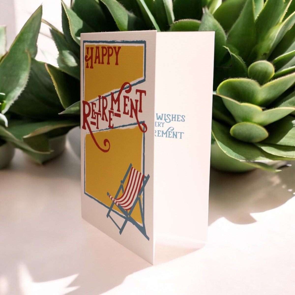 a greeting card with a picture of a lawn chair
