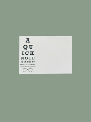 Eye Test Thank You Notecards