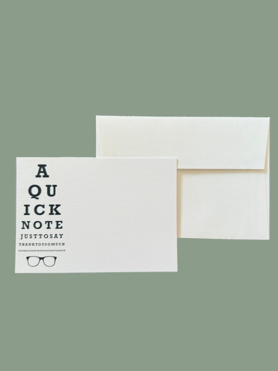 Eye Test Thank You Notecards