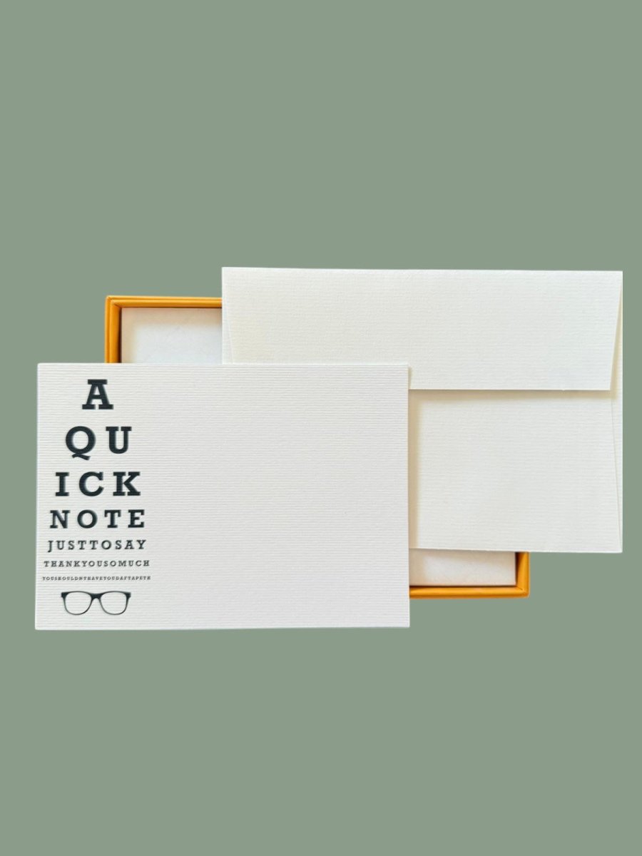 Eye Test Thank You Notecards
