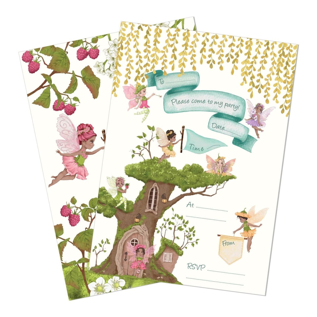 Fairy Birthday Party Invitations - Mustard and Gray Ltd