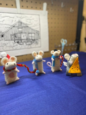 Felted Mice Wednesday 3rd December