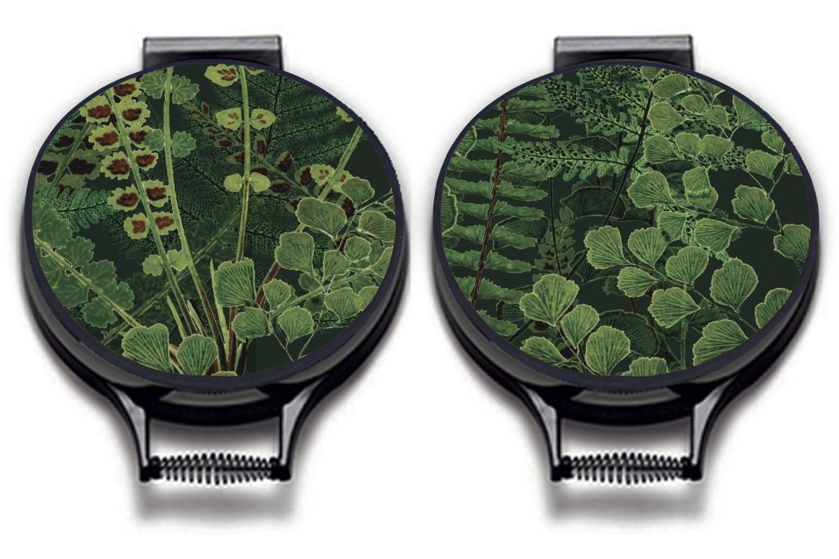 Forest Ferns Circular Hob Covers - Mustard and Gray Ltd