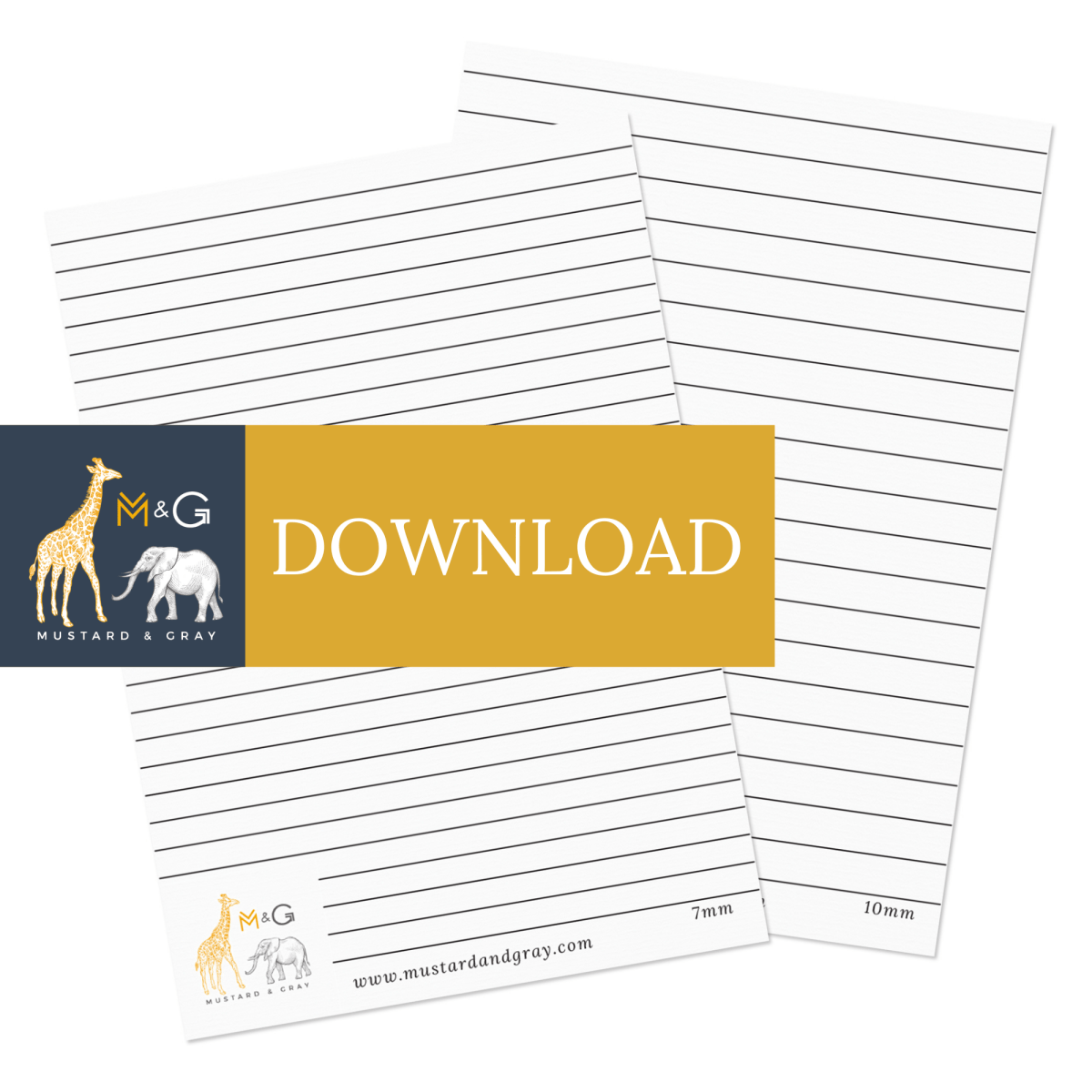 FREE Printable Line Guides - Mustard and Gray Ltd