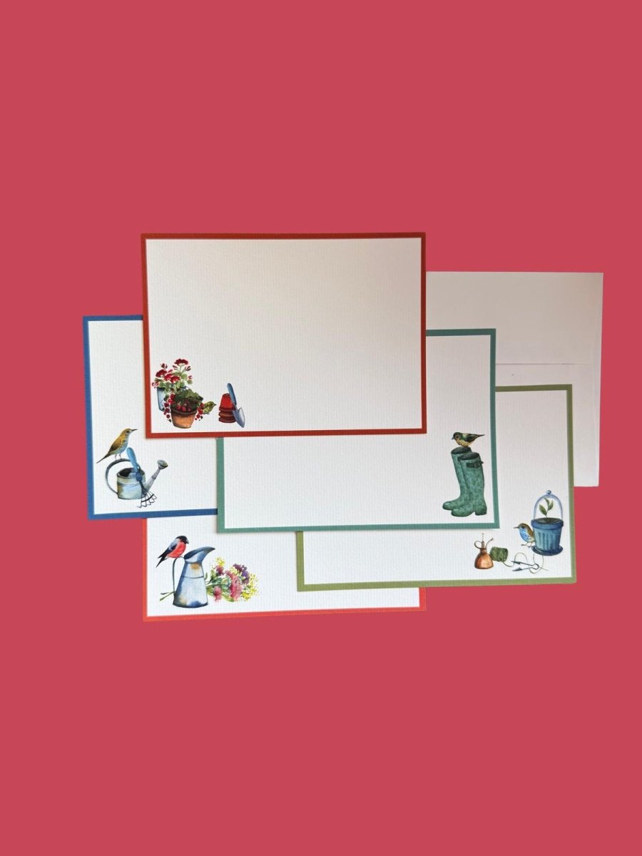 Gardener's Friends Notecard Set with Laid Envelopes