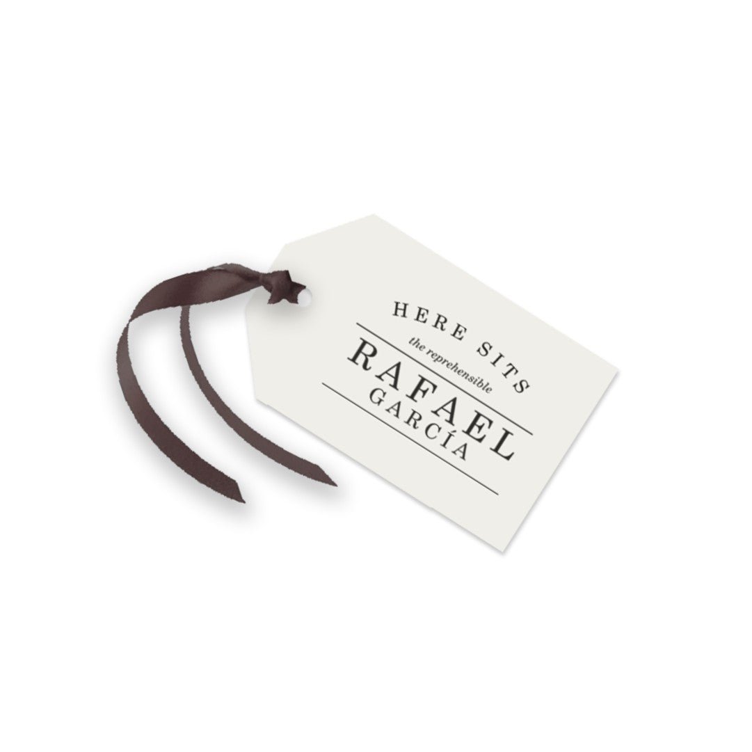 Gatsby Wedding 'Luggage Tag' Place Cards