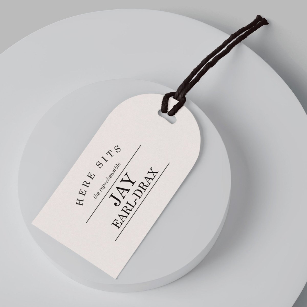 Gatsby Wedding 'Luggage Tag' Place Cards