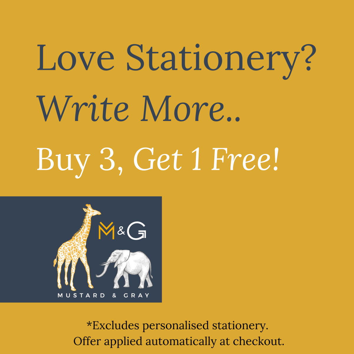 Giraffe Letter Paper - Wove A5 Writing Paper - Mustard and Gray Ltd