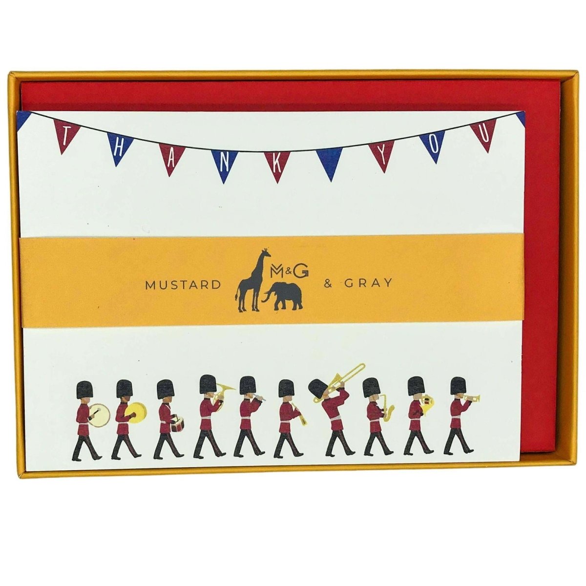Guardsman Thank You Notecards - Mustard and Gray Ltd