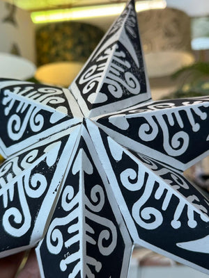 Handcrafted 3D Lino Cut Paper Star