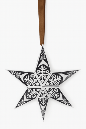 Handcrafted 3D Lino Cut Paper Star