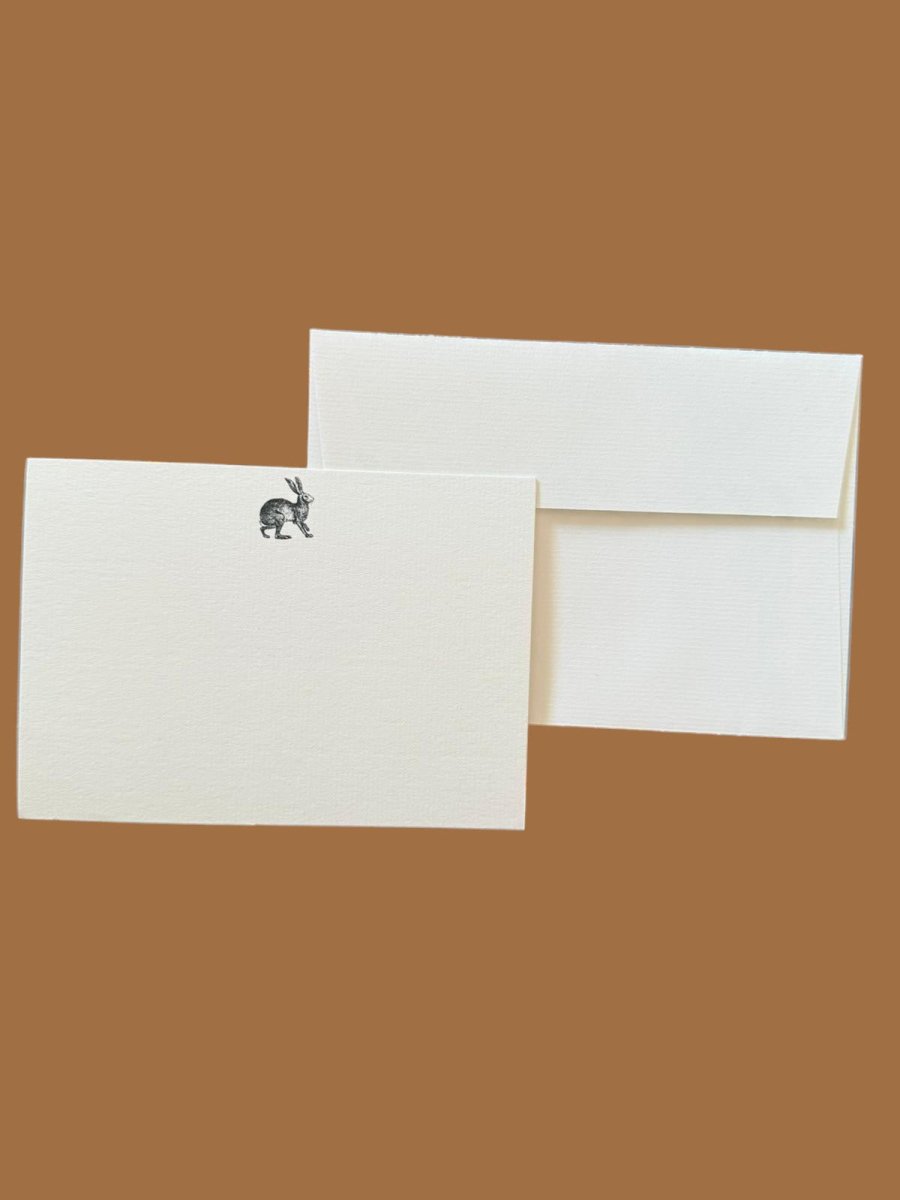 Hare Notecard Set with Lined Envelopes