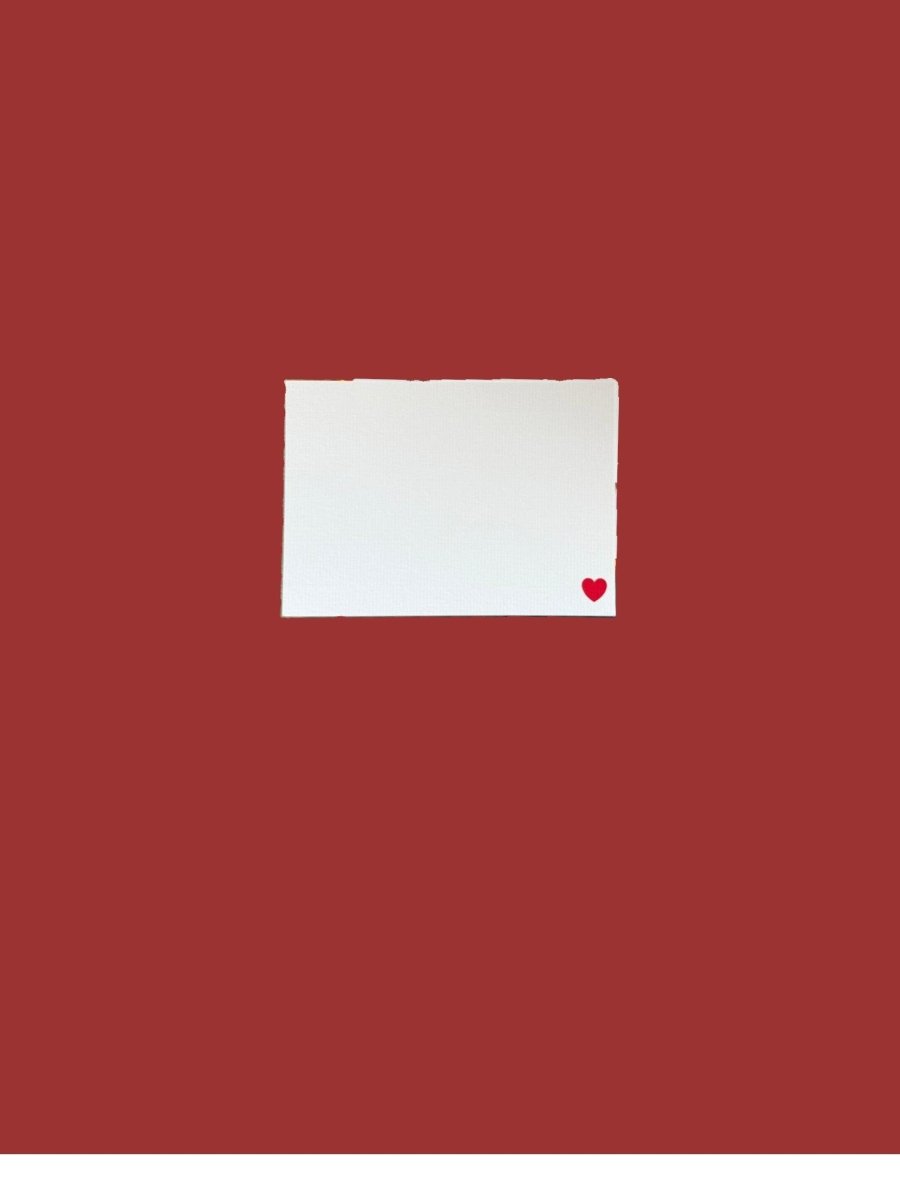 Heart Notecard Set with Laid Envelopes