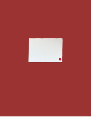 Heart Notecard Set with Laid Envelopes