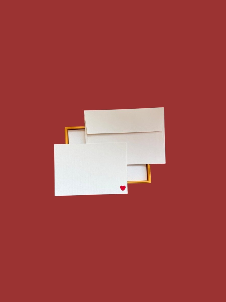 Heart Notecard Set with Laid Envelopes