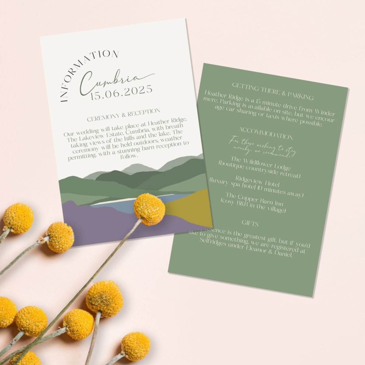 Hills Heather and Gorse Flat Information Cards