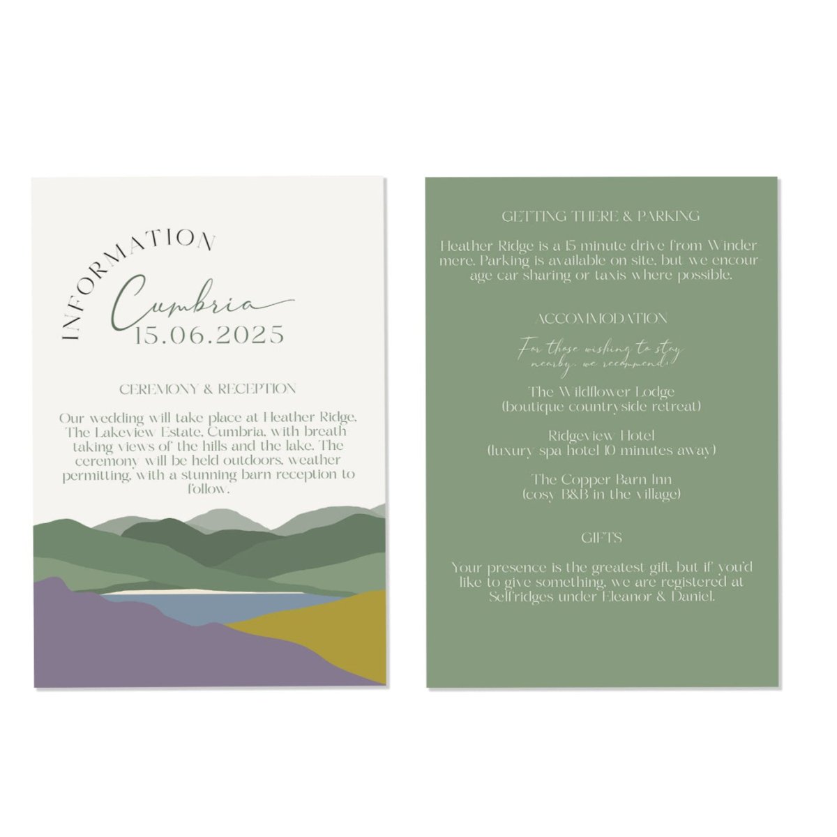 Hills Heather and Gorse Flat Information Cards