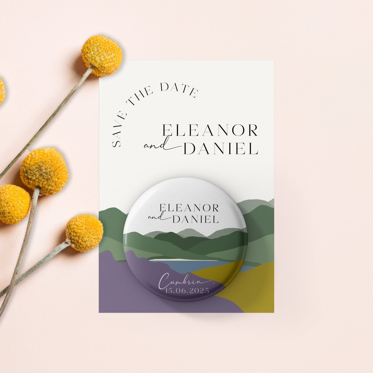 Hills Heather and Gorse Save the Date Magnets