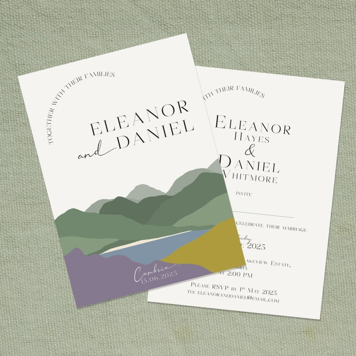 Hills Heather & Gorse Wedding Invitations
