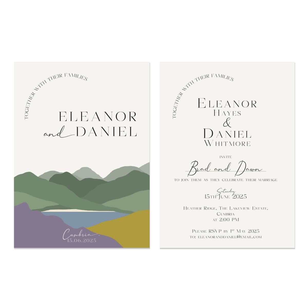Hills Heather & Gorse Wedding Invitations