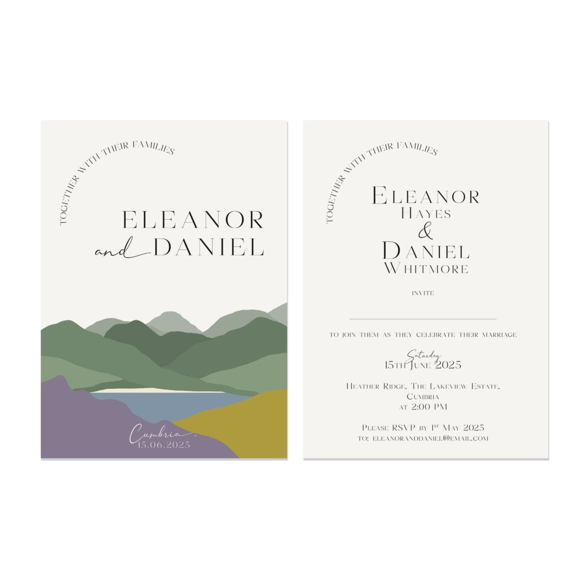 Hills Heather & Gorse Wedding Invitations
