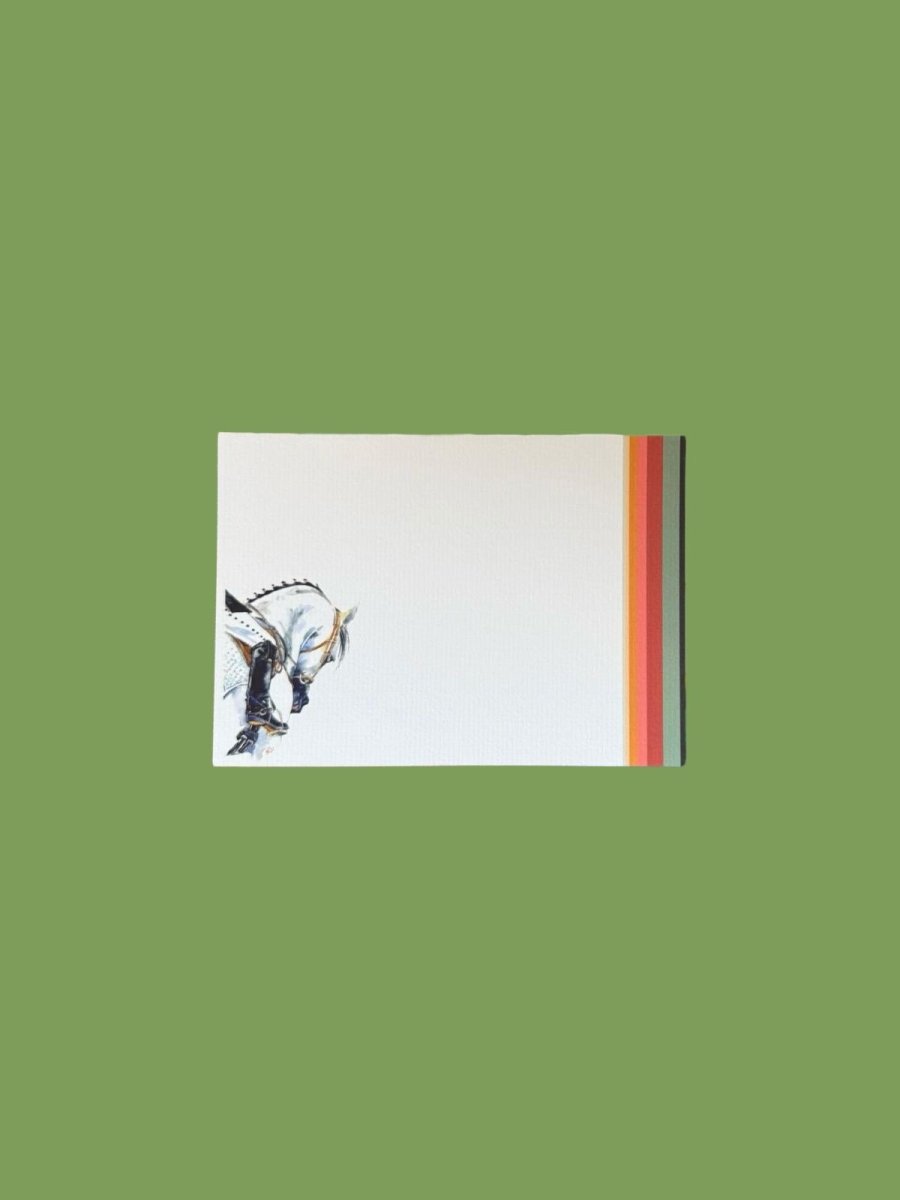 Horse Stripe Notecard Set with Laid Envelopes