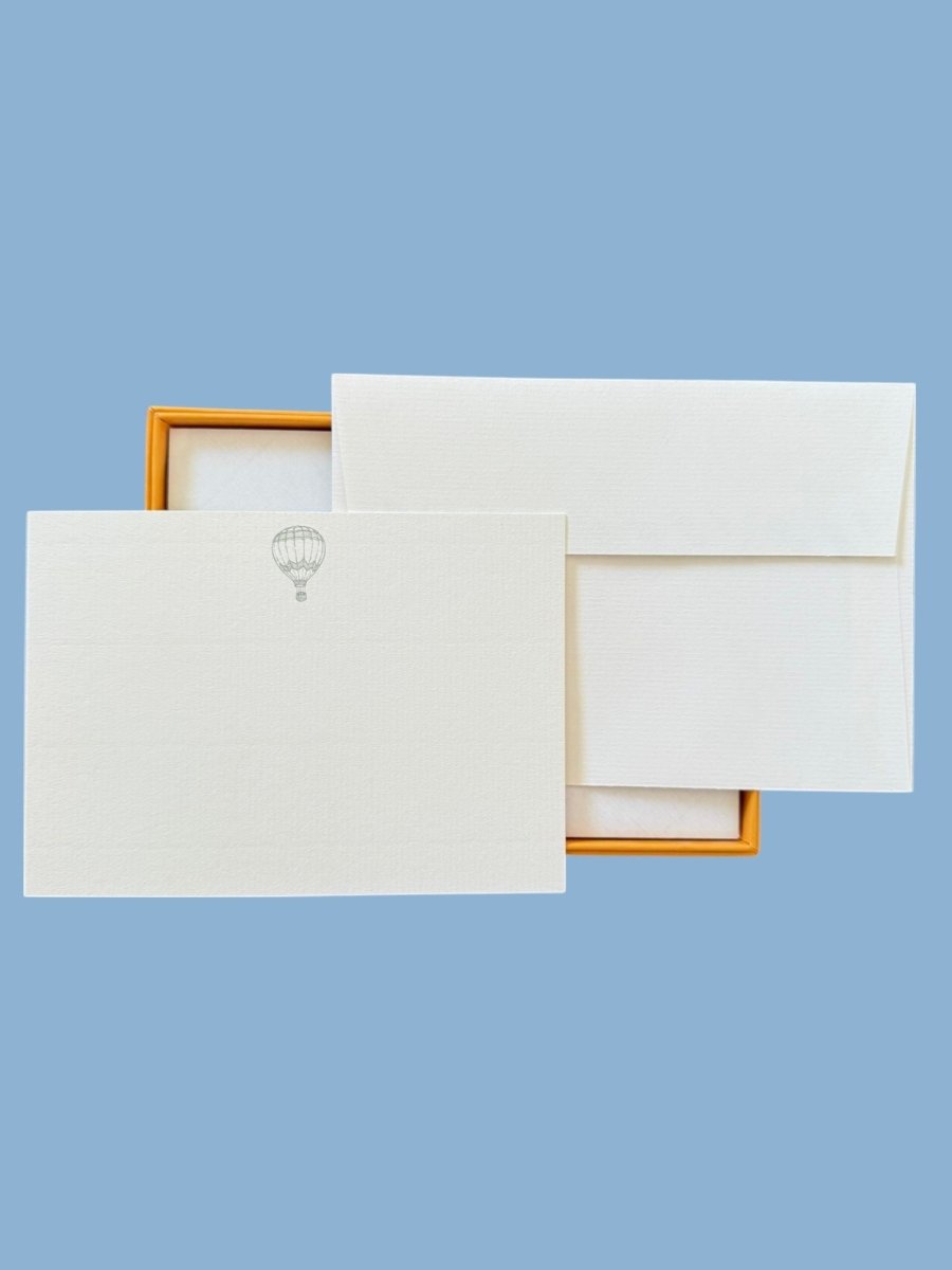 Hot Air Balloon Notecard Set with Laid Envelopes
