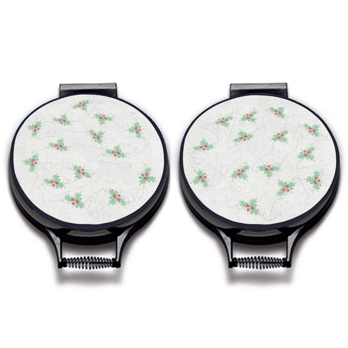 Ink and Hue Holly Circular Hob Covers - Mustard and Gray Ltd