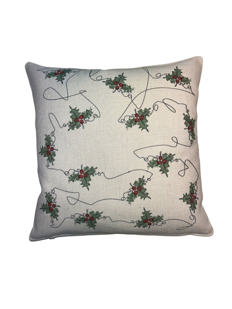 Ink and Hue - Holly Cushion - Mustard and Gray Ltd