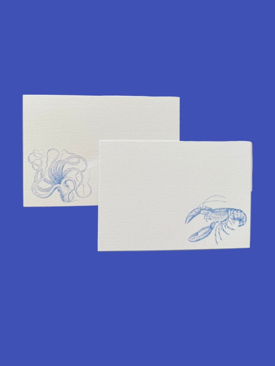 Kraken and Pinch Notecard Set with Laid Envelopes