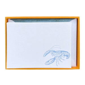Kraken and Pinch Notecard Set with Lined Envelopes - Mustard and Gray Ltd
