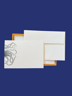 Kraken Can Can Notecard Set with Lined Envelopes
