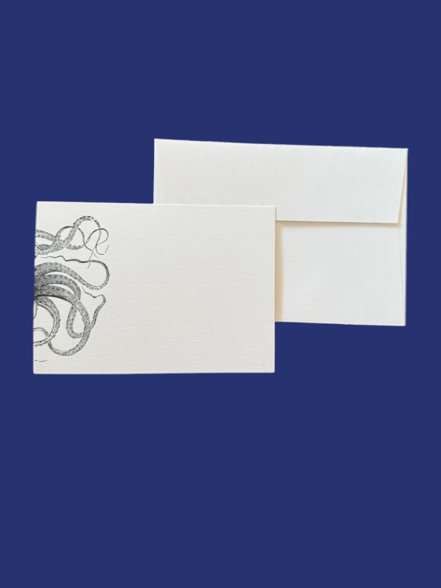 Kraken Can Can Notecard Set with Lined Envelopes