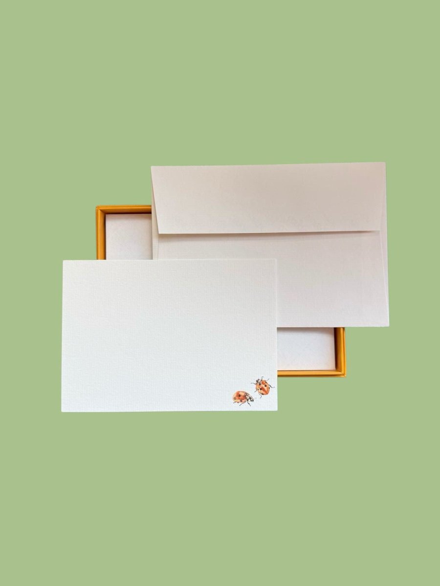 Lady Bird Notecard Set with Laid Envelopes