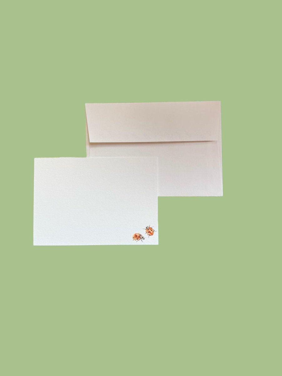 Lady Bird Notecard Set with Laid Envelopes