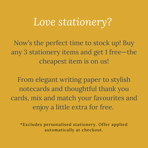 Lino Fish Letter Paper - Laid A5 Writing Paper - Mustard and Gray Ltd