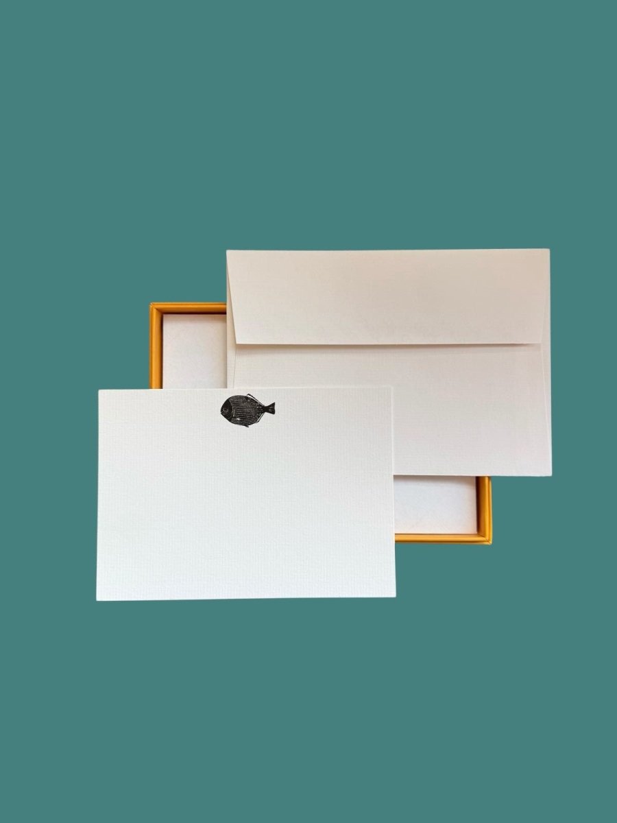 Lino Fish with Laid Envelopes