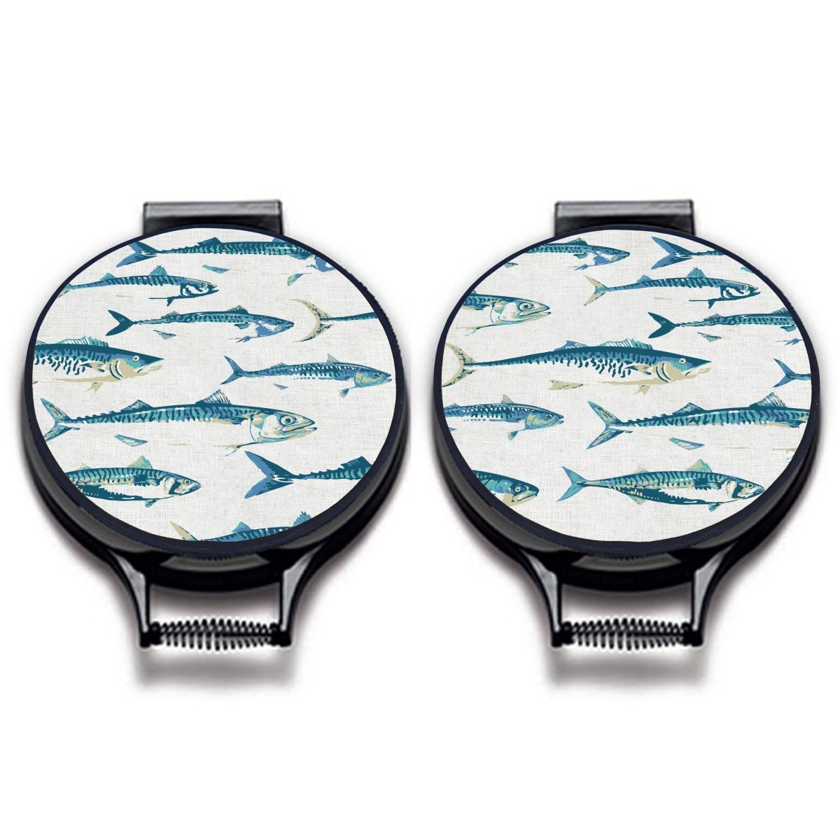 Mackerel Circular Hob Covers - Mustard and Gray Ltd