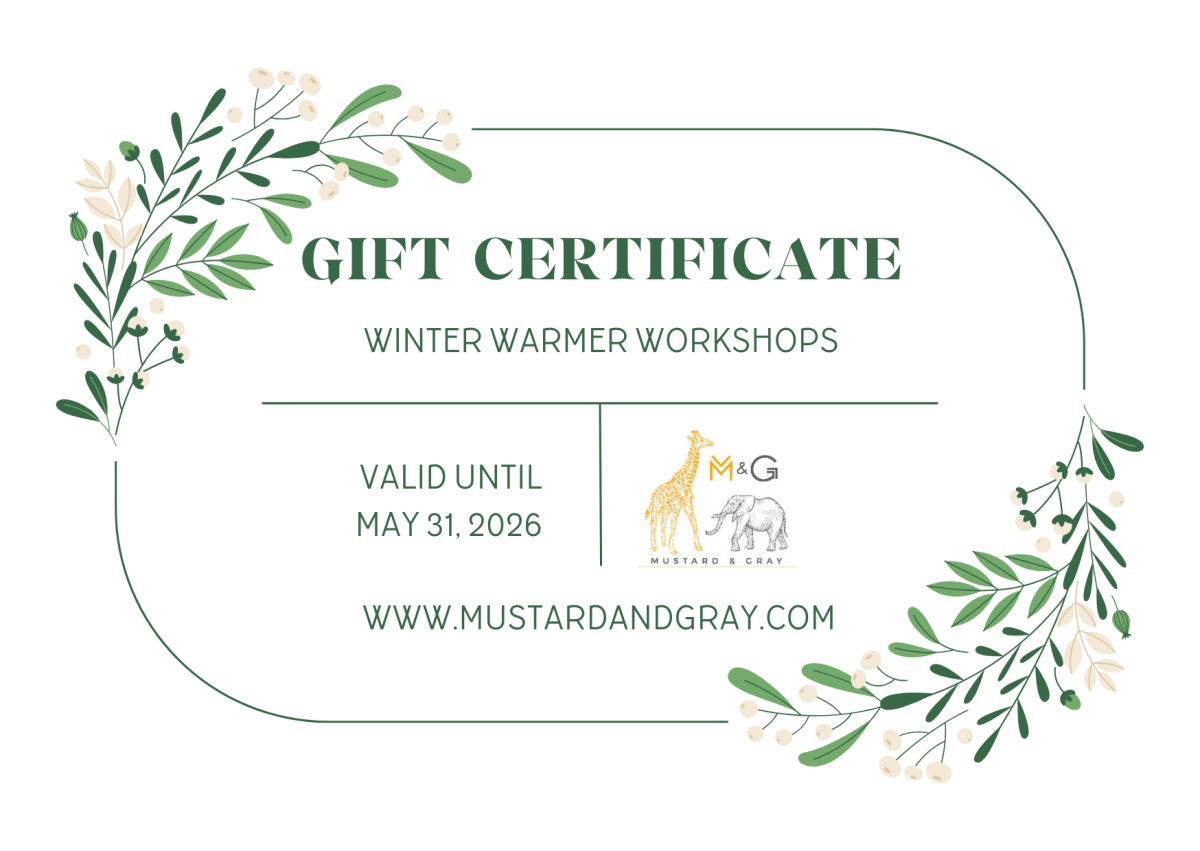 Mustard & Gray Gift Card - Mustard and Gray Ltd