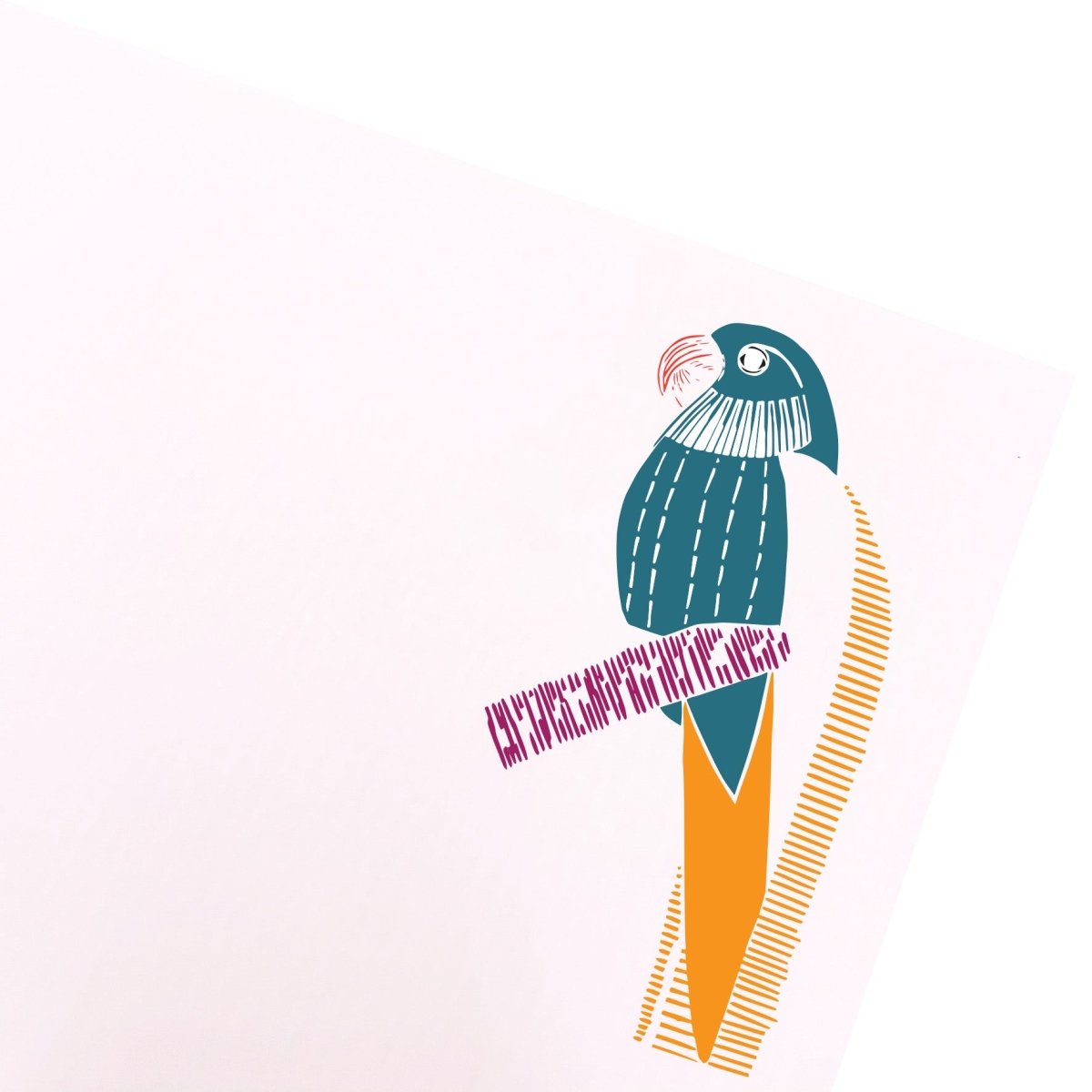 Parrot Letter Paper - Laid A5 Writing Paper - Mustard and Gray Ltd