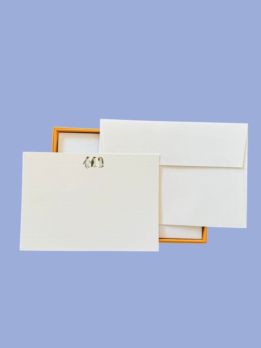 Penguins Notecard Set with Laid Envelopes