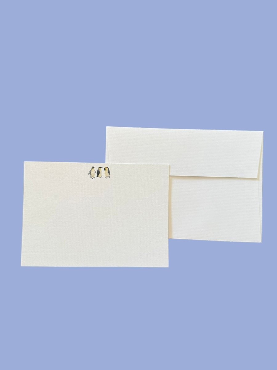 Penguins Notecard Set with Laid Envelopes
